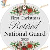 Retired National Guard 2023 Ornament, Custom Christmas Ornaments