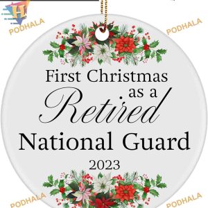 Retired National Guard 2023 Ornament, Custom Christmas Ornaments