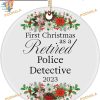 Retired Police Detective 2023 Ornament, Family Name Ornaments