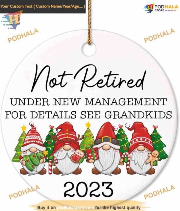 Retirement 2023 Ornament, Custom Family Ornaments for New Beginnings