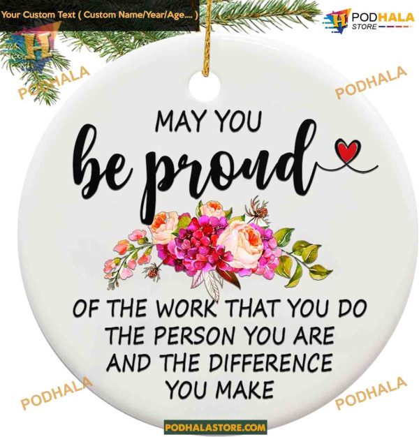 Retirement 2023 Personalized Ceramic Ornament, Retired Gift Idea