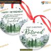 Retirement 2023 Personalized First Christmas Ceramic Ornament