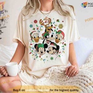 Retro Disney Festive Lights Christmas Shirt For Family, Gingerbread Celebration