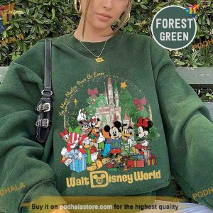 Retro Disney Merry Christmas Sweatshirt, Disney Christmas Shirt For Family