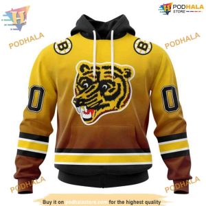 Retro Gradient Design Personalized NHL Boston Bruins Hoodie 3D Stylish Apparel 1
