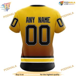 Retro Gradient Design Personalized NHL Boston Bruins Hoodie 3D Stylish Apparel 4