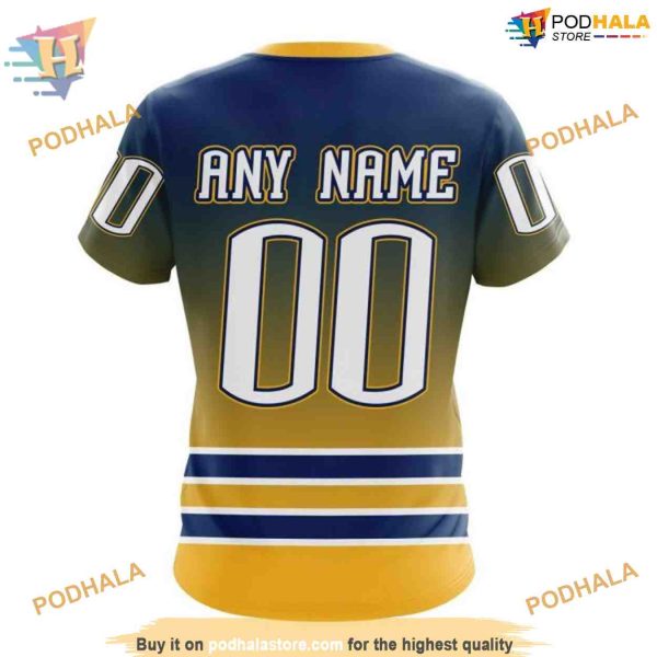 Retro Gradient Special Design Personalized NHL Buffalo Sabres Hoodie 3D