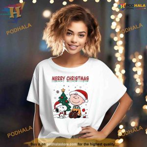 Retro Peanuts Christmas Snoopy Charlie Unisex Shirt Sweatshirt Hoodie Xmas Gift 3