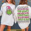 Retro Pink Grinch Christmas Sweatshirt, Funny Xmas Gifts