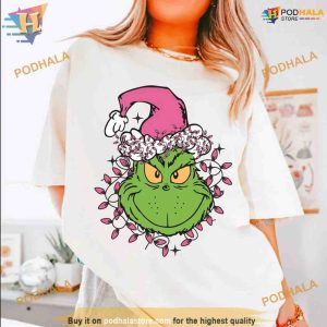 Retro Pink Grinch Christmas Sweatshirt Funny Xmas Gifts 3