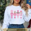 Retro Pink Nutcracker Christmas Tee, Matching Family Christmas Shirt