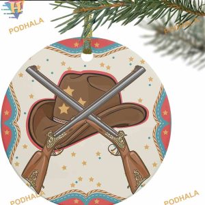 Retro Western Cowboy 2023 Ornaments, Family Christmas Tree Decoration