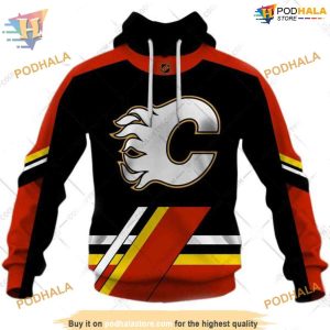 Reverse Retro 2223 Style NHL Calgary Flames Hoodie 3D Sweatshirt 1