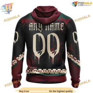 Ribs Design Jersey NHL Halloween Arizona Coyotes Hoodie 3D Special Arizona Coyotes Apparel 2