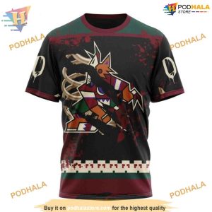 Ribs Design Jersey NHL Halloween Arizona Coyotes Hoodie 3D Special Arizona Coyotes Apparel 3
