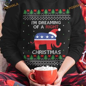Right Christmas Elephant Party Tee, Family Funny Christmas Shirt