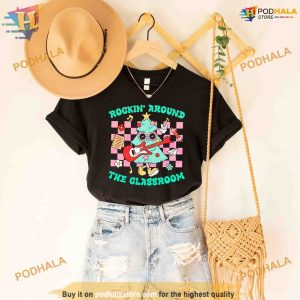 Rockin around the classroom Christmas tree Shirt For Women Men 2
