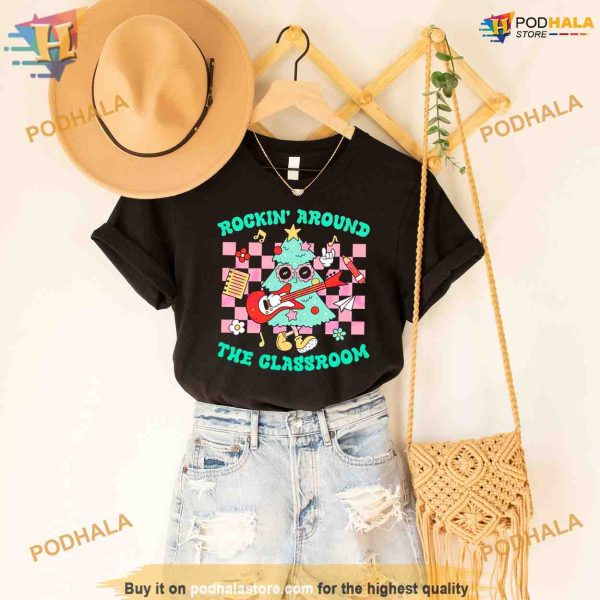 Rockin around the classroom Christmas tree Shirt For Women Men
