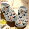 Rooster Farmhouse Chicken Pattern Crocs, Stylish and Printed Design