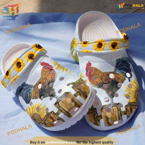 Rooster Morning Clogs Crocs, Creative Xmas Gifts for Farm Lovers