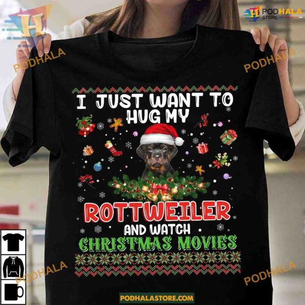 Rottweiler Christmas Movie Shirt, Funny Christmas Gift Ideas