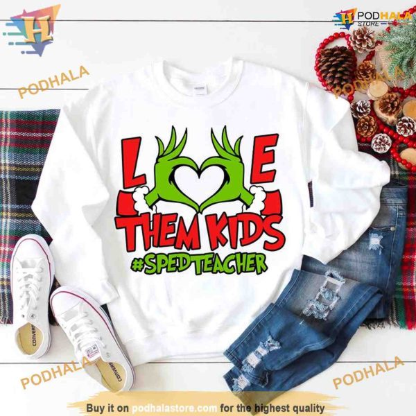 SPED Teacher Christmas Love Kids Shirt, Matching Family Christmas Shirt
