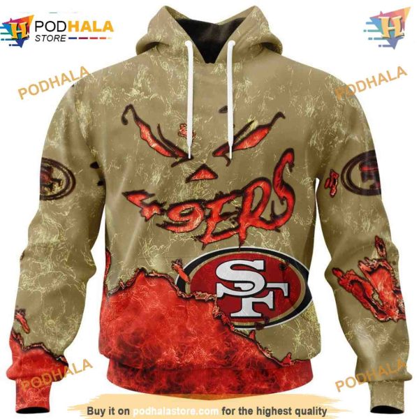 San Francisco 49ers Hoodie 3D Devil Eyes, Ideal 49ers Apparel Gift