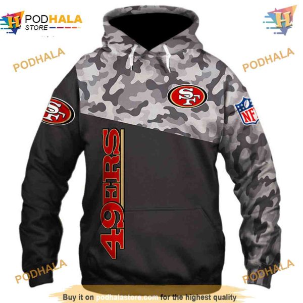 San Francisco 49ers Military Hoodies, Long Sleeve 49ers Apparel