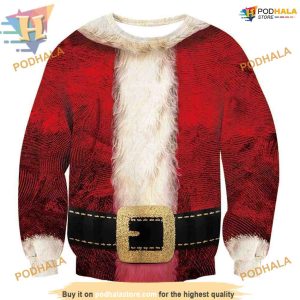 Santa 3D Print Xmas Hoodie, Funny Christmas Gift Ideas