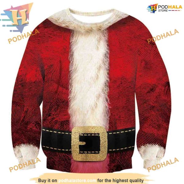 Santa 3D Print Xmas Hoodie, Funny Christmas Gift Ideas