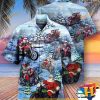 Santa Biker Holiday Spirit Shirt, Christmas Hawaiian Shirt
