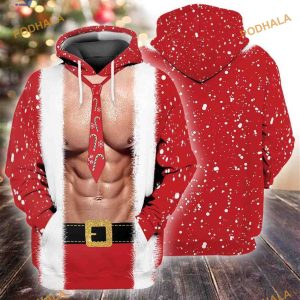 Santa Body 3D Funny Hoodie Christmas, Xmas Gifts
