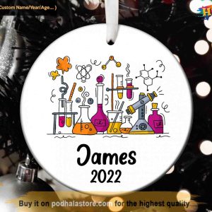 Santa Chemist Personalized Ornament, Unique Family Christmas Gifts