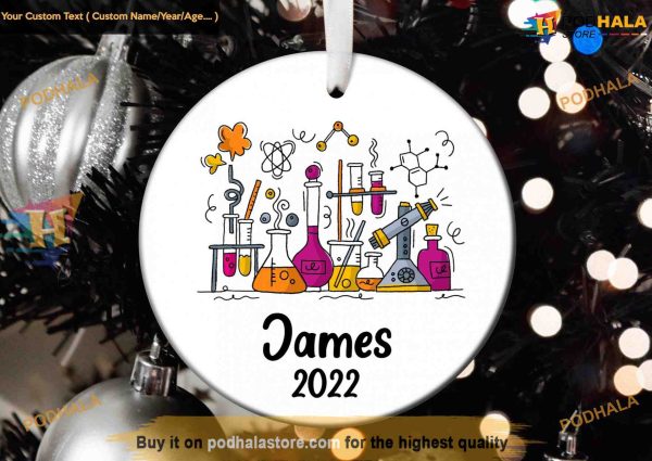 Santa Chemist Personalized Ornament, Unique Family Christmas Gifts