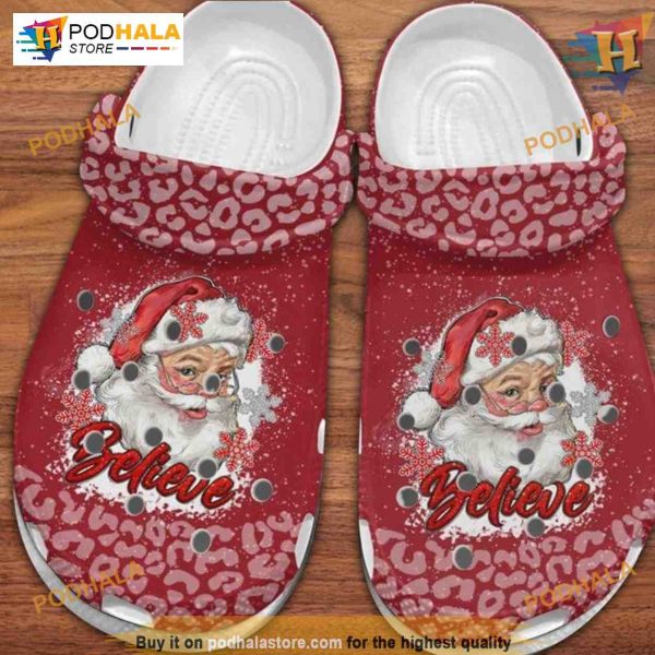 Santa Claus Believe Reds Crocs, Ideal Christmas Santa Gift