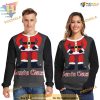 Santa Claus Black Sweatshirt 3D Hoodie, Funny Xmas Gift Ideas