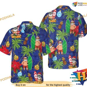 Santa Claus Hawaiian Celebration Shirt, Santa Hawaiian Shirt
