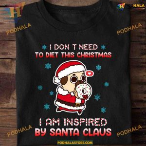 Santa Claus Inspired Diet Tee, Funny Xmas Gifts