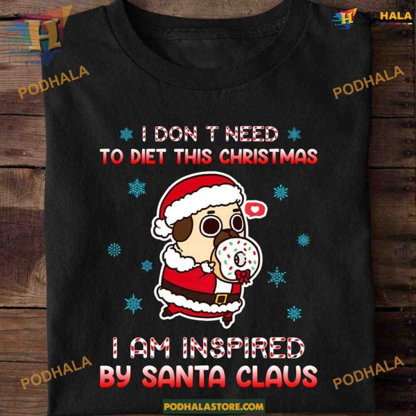 Santa Claus Inspired Diet Tee, Funny Xmas Gifts
