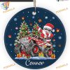 Santa Claus Monster Truck Custom Christmas Ornament, Kid's 2023 Decor