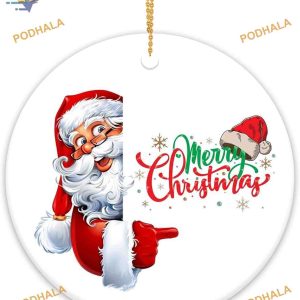 Santa Claus Tree Ornaments 2023, Custom Family Ornaments