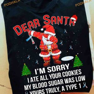 Santa DAB Diabetes Awareness Shirt, Supportive Funny Xmas Gifts