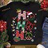 Santa Hippie Reindeer Ugly Shirt, Family Christmas Shirt Ideas