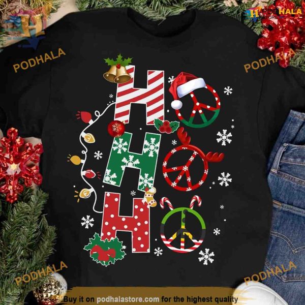 Santa Hippie Reindeer Ugly Shirt, Family Christmas Shirt Ideas