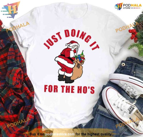 Santa Ho’s Funny Christmas Shirt, Best Family Christmas Gifts