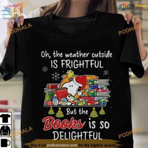 Santa Snoopy Books Delightful Shirt, Funny Christmas Shirt For Family