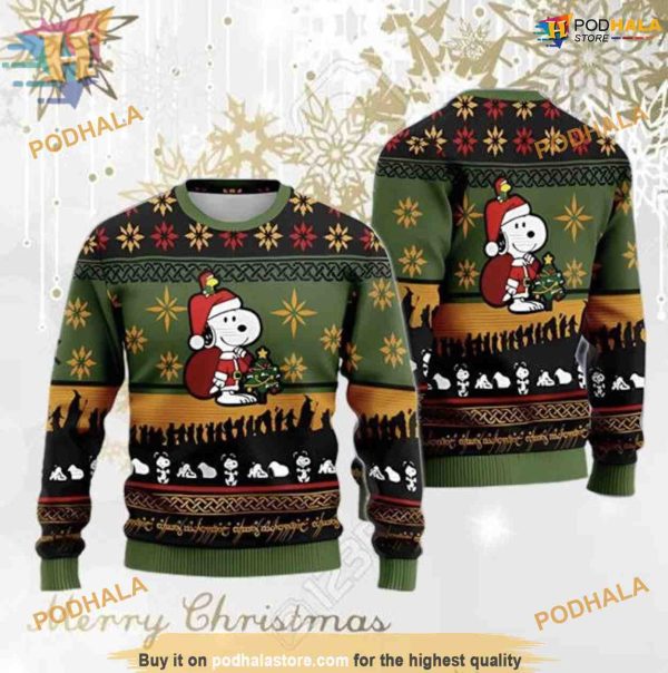 Santa Snoopy Ugly Christmas Sweater, Funny Christmas Gift Ideas