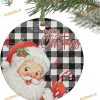 Santa Snowflake 2023 Ornament, Black & White Checkered Decor, Family Christmas Gift