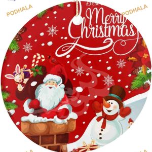 Santa Snowmen 2023 Ceramic Ornament, Family Christmas Tree Ornaments, Decor