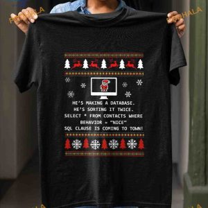 Santa Tech Job Humor Shirt, Funny Christmas Shirt For Family Geeks